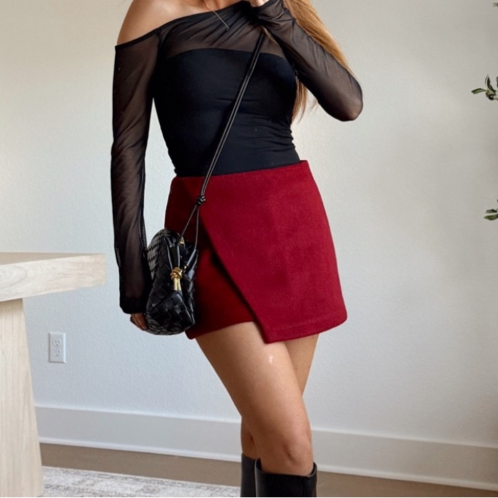 Womens wool skort